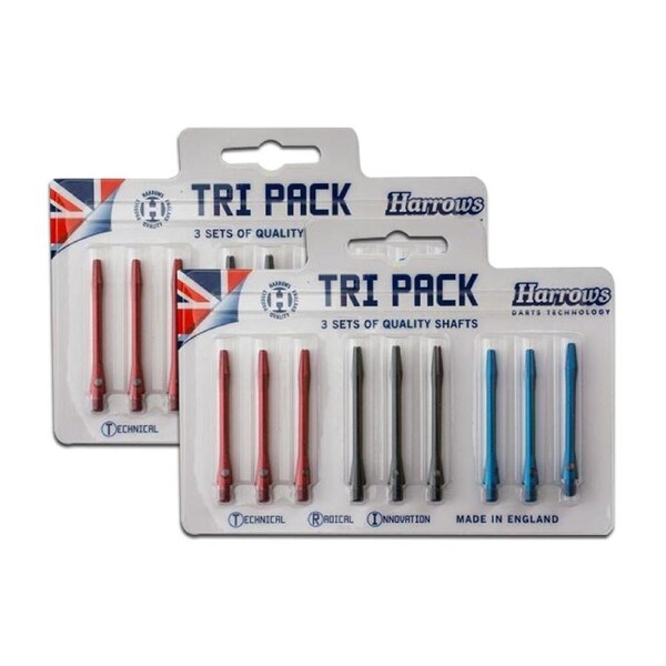 2x 3pc Harrows Anodised Aluminium 20cm Shafts Dart Stems Accessory/Replacement
