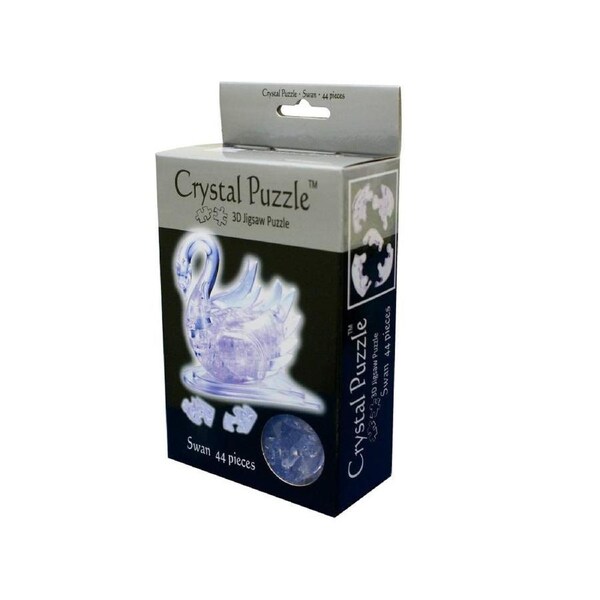 3D Clear Swan Crystal Puzzle