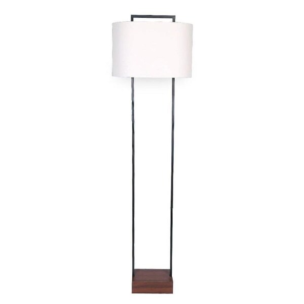 SARANTINO WOOD FLOOR LAMP IN CHERRY FINISH