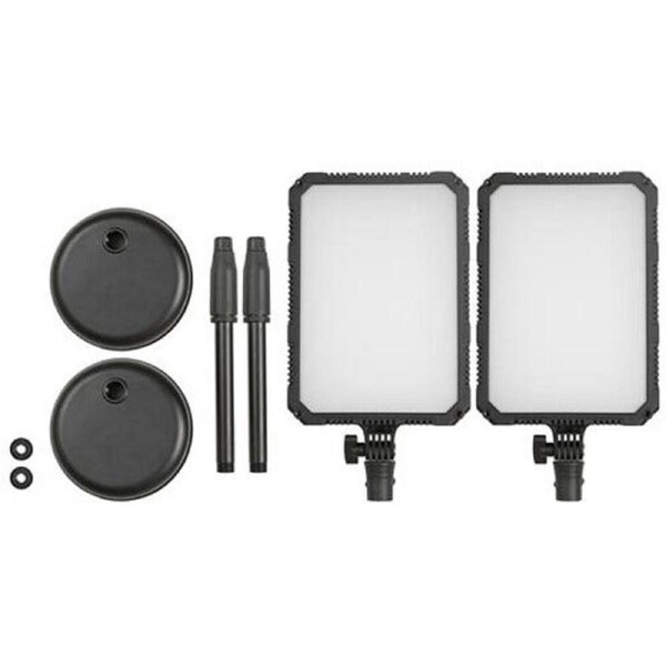 Nanlite Compac 24B Colour Adjustable LED Soft Panel Twin Kit with Desktop Stands