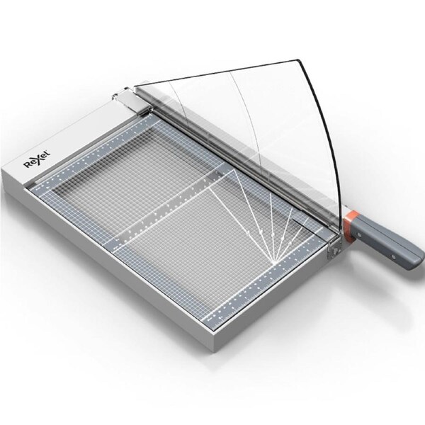 Rexel 1525G ClassicCut Guillotine Paper Trimmer Cutter LED Guide Glass A4