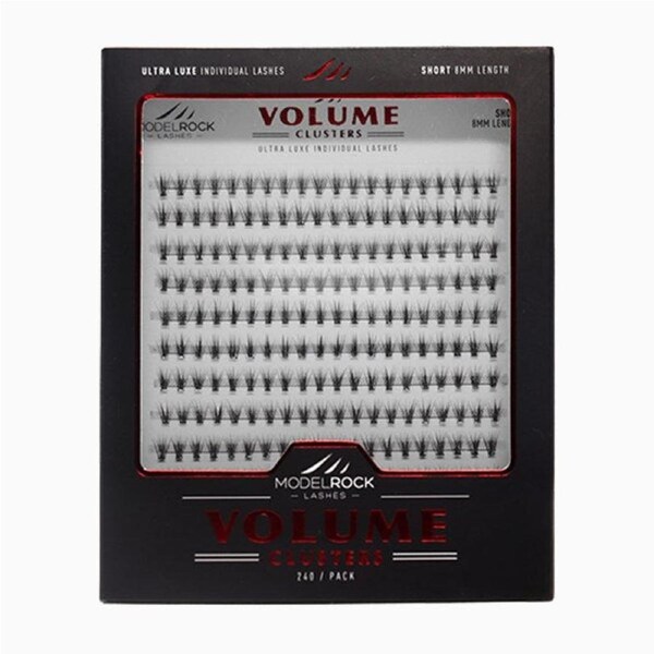 Modelrock Ultra Luxe Volume SHORT 8mm BULK TRAY – 240 Cluster Pack