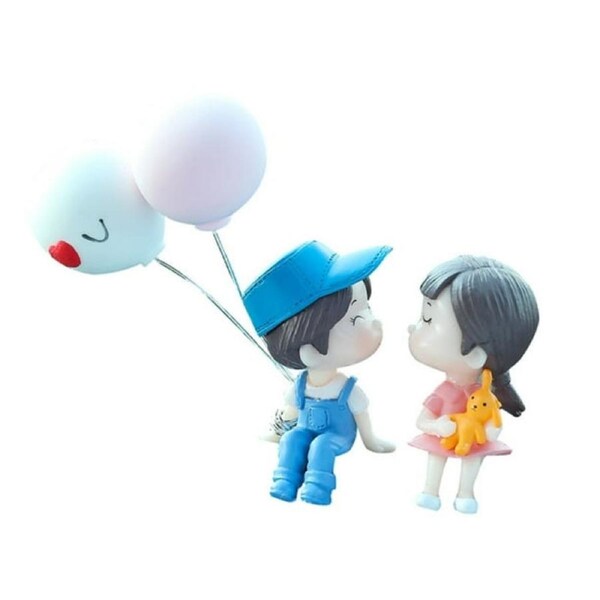 Only 1 Car Ornament Cute Cartoon Couples Kissing Couple Figurines