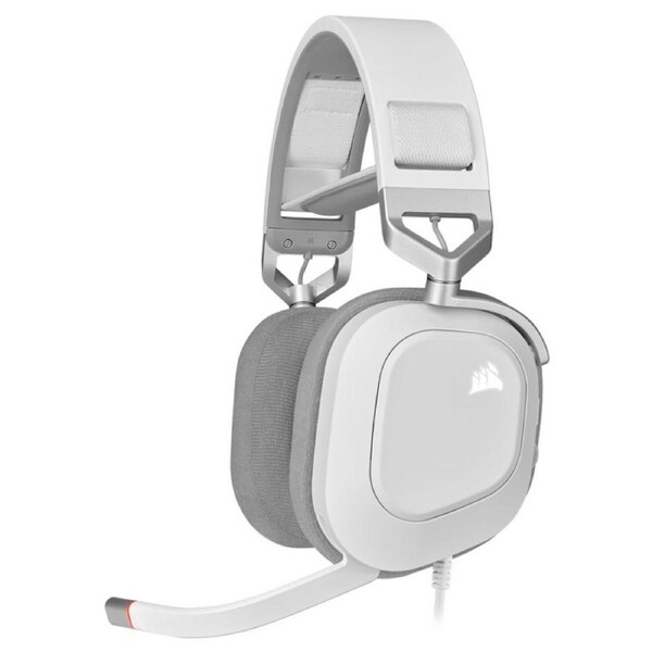 Corsair HS80 RGB USB Wired Gaming Headset - White - Dolby Atoms 3D, Pulse Sound [CA-9011238-AP]