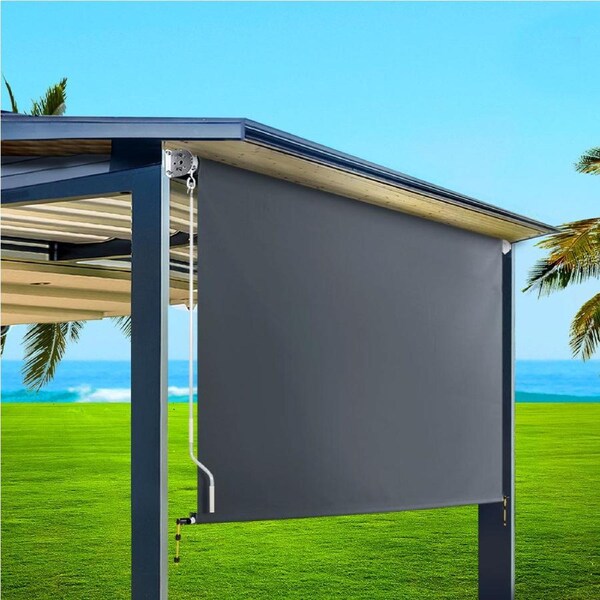 InstaHut Outdoor Blind Window Roll Down Awning Canopy Privacy Screen 1.8X2.5M