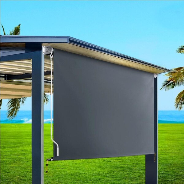 InstaHut Outdoor Blind Window Roll Down Awning Canopy Privacy Screen 3X2.5M