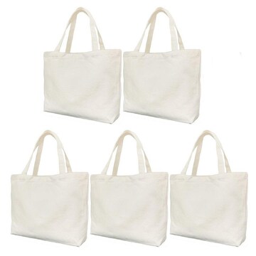 Pcs Reusable Canvas Tote Bags,Large Grocery Shopping Bag
