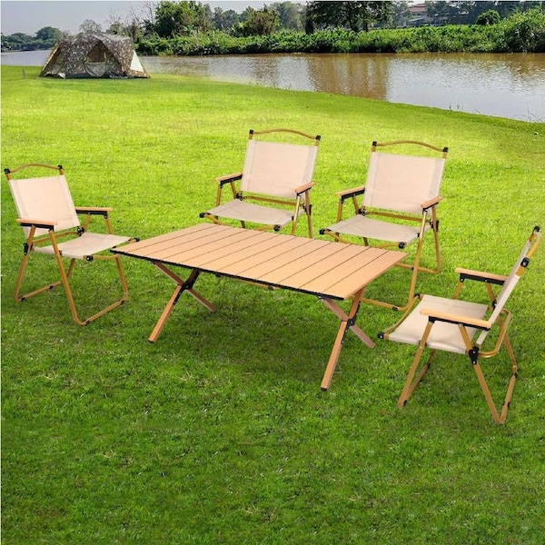 Levede Folding Camping Table Chair Set Outdoor