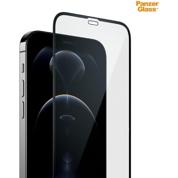 PanzerGlass iPhone 12 Pro Max Case Friendly Screen Protector - Black