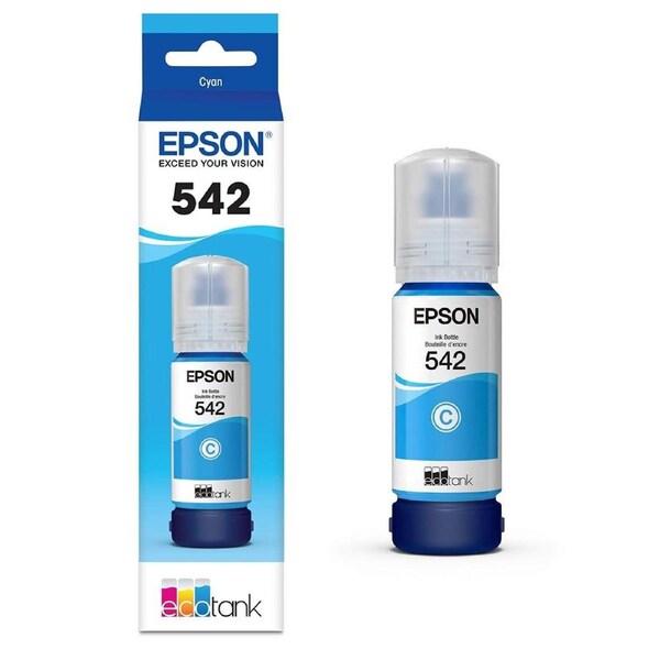 Epson 542 Cyan Eco Tank Ink Pigment DuraBrite Genuine ET 5800 16600 5150
