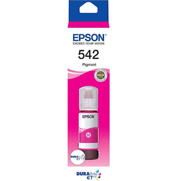Epson 542 Magenta Eco Tank Ink Pigment DuraBrite Genuine ET 5800 16600 5150
