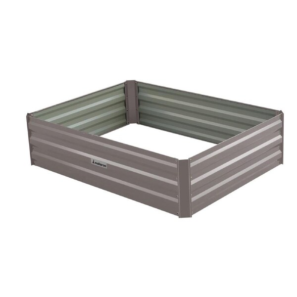Wallaroo 120 x 90 x 30cm Galvanized Steel Garden Bed - Grey