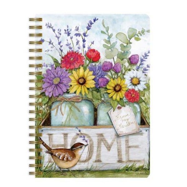 Lang Spiral Journal Heart and Home Linen Embossed Hard Cover 240 Pages