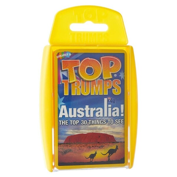 Top Trumps Australia Top 30 Things to See Playing Card Deck Game 5y+