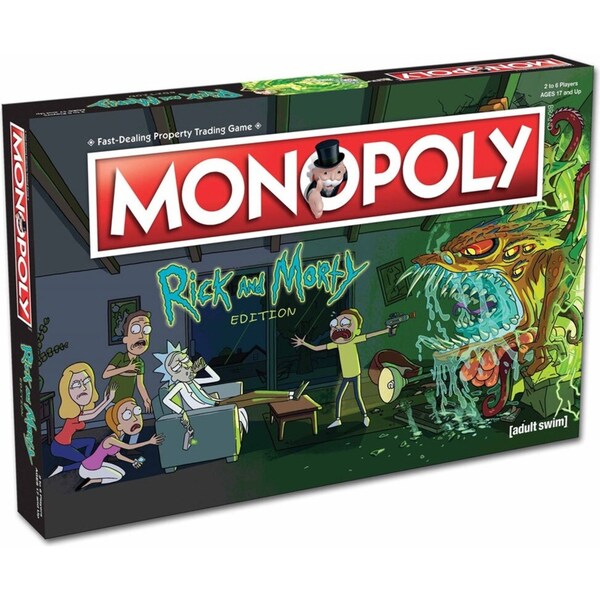 Monopoly Rick & Morty Edition Classic Tabletop Family/Party Board Game Set 17y+