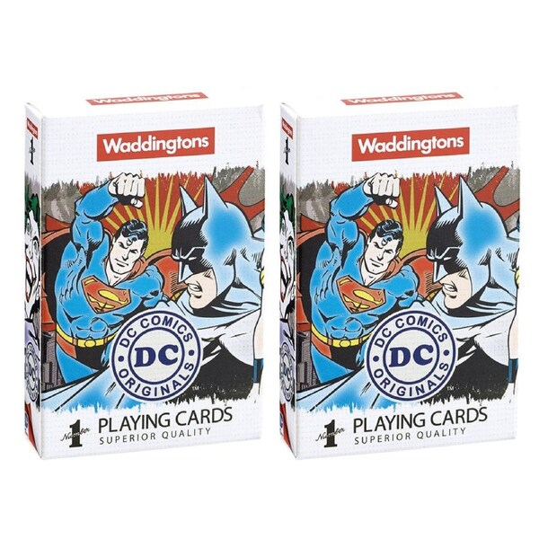 2x DC Comics Originals Themed Traditional/Classic Playing Cards Game Deck 5y+