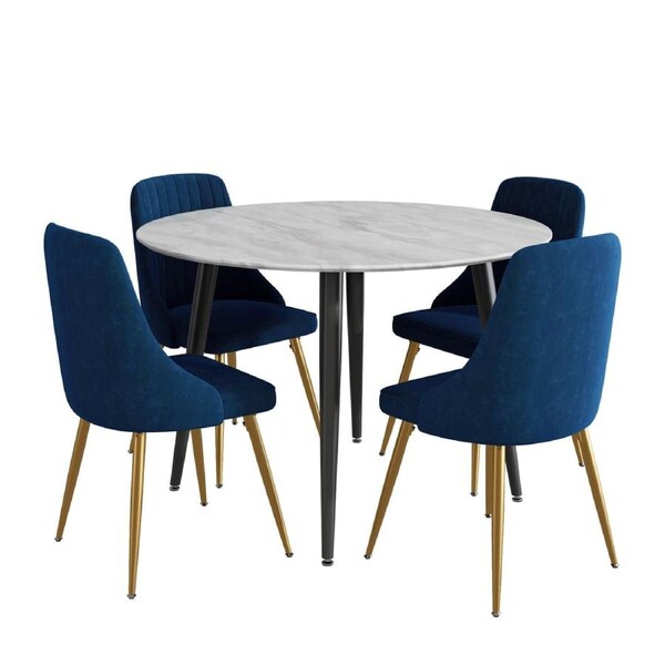 Ocean's Velvet Dining Set