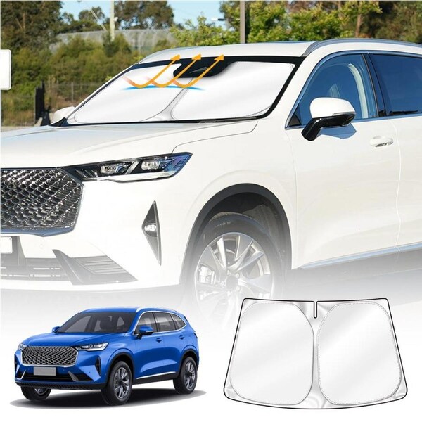 WindScreen Sun Shade for GWM Haval H6/H6 GT 2021-Onwards Blocks UV Rays Foldable Custom Wind Screen Sun Visor Protector