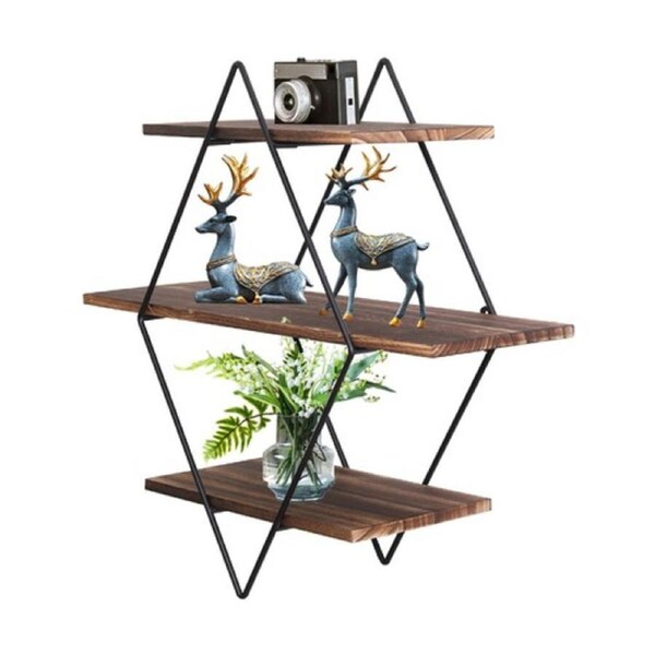 Minimalist Wooden Floating Wall Shelf Set