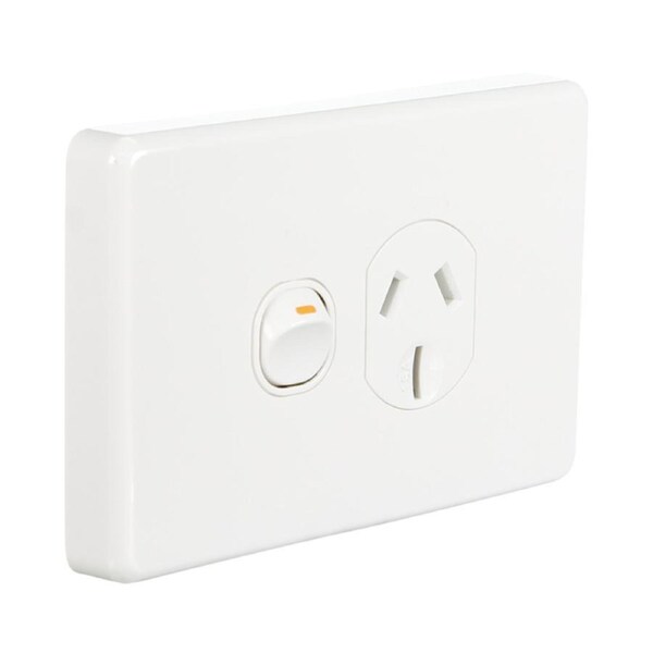 Trader Puma PUPP151G - 1 Gang 15A Power Point - White