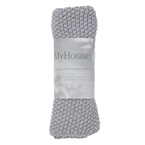 MyHouse Knitted Wash Cloth 30X25cm - Mink