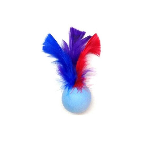 Feather Pong Bat Around Cat Toy