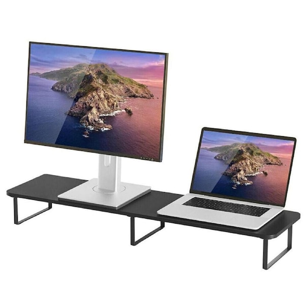 mbeat activiva Dual Monitor Riser - Black