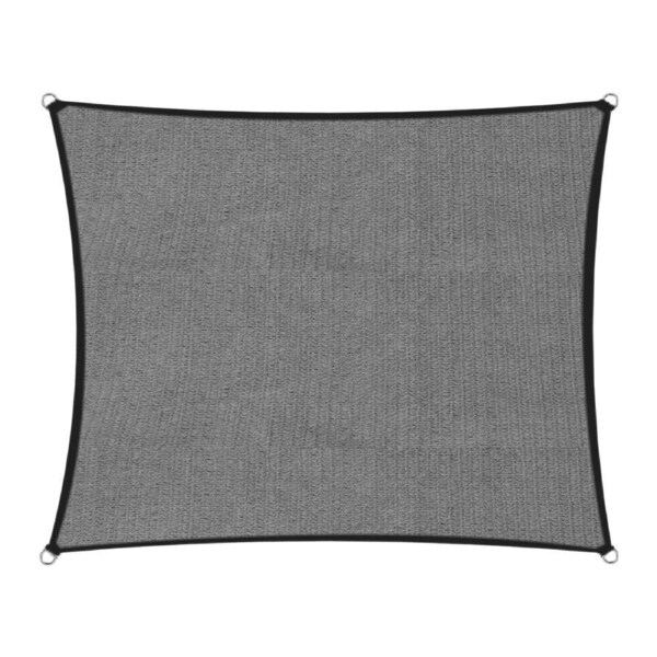 Wallaroo Outdoor Sun Shade Sail Canopy Grey Square 4 x 4M