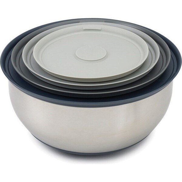 Joseph Joseph Prep & Store 8pc Bowl Set With Lids Stainless Steel 95025