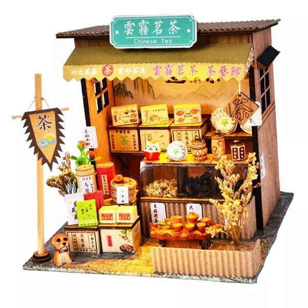 LED Wooden Dollhouse Miniature