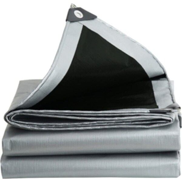 Ozoffer Waterproof 130g Heavy Duty Silver Tarpaulin Tarp Sheet Car Camping Weatherproof