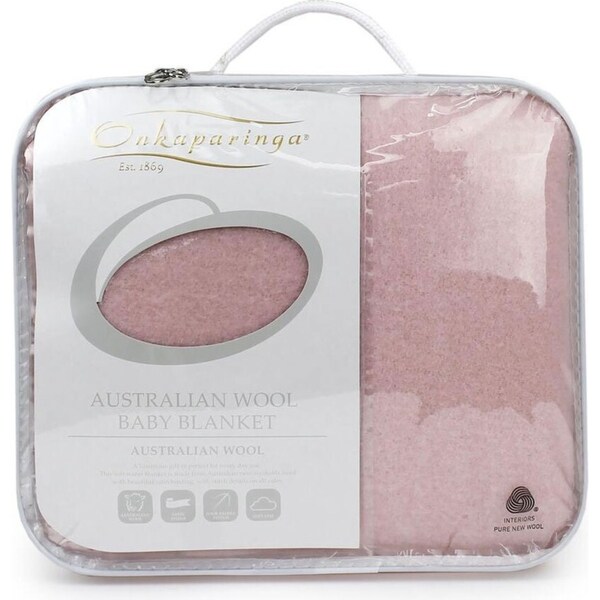 Onkaparinga Baby 120x160cm Soft Wool Warm Blanket Home/Nursery Bedding Pink