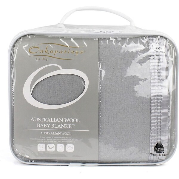 Onkaparinga Baby 120x160cm Soft Wool Warm Blanket Home/Nursery Bedding Silver