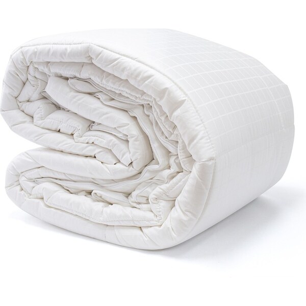 Onkaparinga Queen Bed Winter Satin Wool-Filled Quilt Blanket 210 x 210cm White