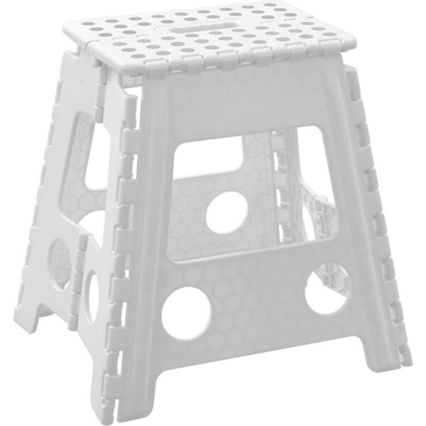 Boxsweden Foldaway 29x39cm Step Stool Chair Indoor/Outdoor Seat Large White