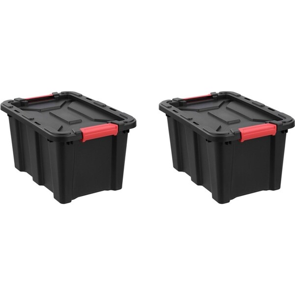 2x Boxsweden Eco Heavy Duty 25L/47cm Storage Box Home Organiser Container Assort