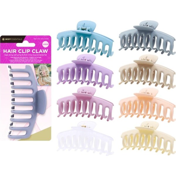 8x Women Hair Claw Clip Multicolour Large Plastic Hair Clip Barrette Clamp Crab