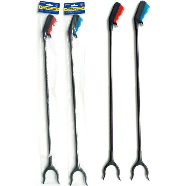 2 x Pick Up Reacher Reaching Grabber Claw Gripper Litter Rubbish Picker 84cm