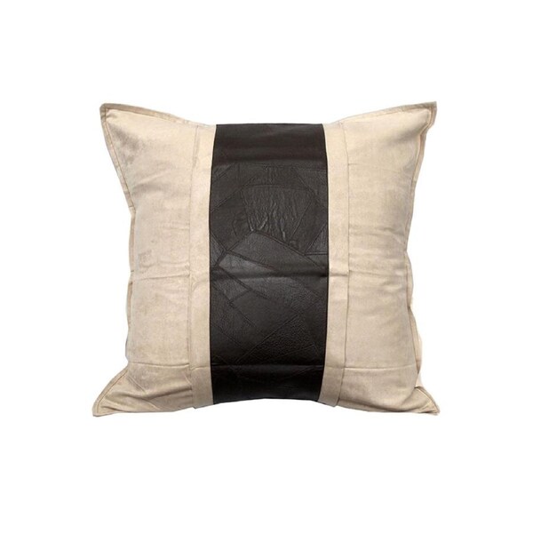 Phase 2 One Piece Studio Faux Suede/Faux Leather European Pillowcase 65 x 65 cm