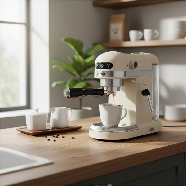 Spector 20 Bar Coffee Machine Espresso Cafe Maker - White