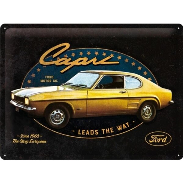 Nostalgic Art Large Sign 30x40cm Metal Hanging Decor Ford Capri Leads The Way