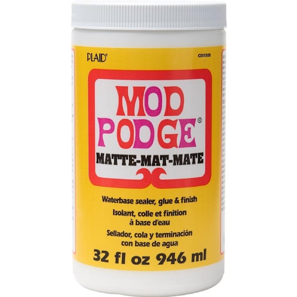 Plaid Mod Podge 946ml All-in-One Sealer Glue Quick-Drying Clear Matte Finish