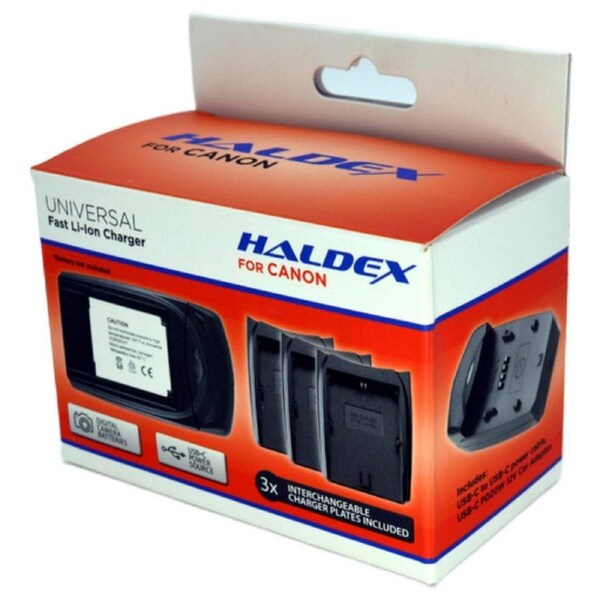 Haldex USB-C Canon Charger for LP-E6, LP-E8 & LP-E17 Includes Car Adaptor