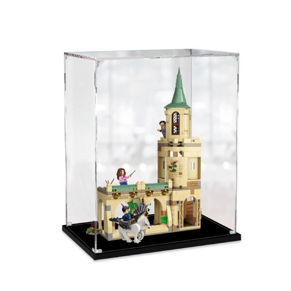 Acrylic Display Case for LEGO 76401 Harry Potter Hogwarts Courtyard Sirius's Rescue Figure Storage Box Dust Proof Glue Free