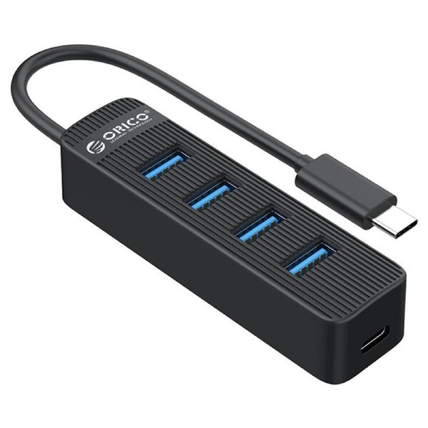 Orico Type-C 4 Port USB 3.0 Superspeed Hub, Reserve 10W type-C power port [TWC3-4A-BK]