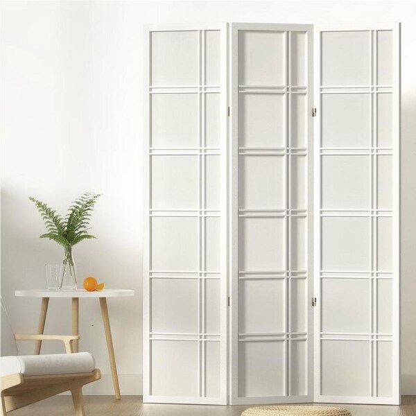 3 Panel Artiss Room Divider Screen 132x179cm Nova White