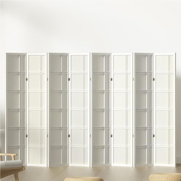 8 Panel Artiss Room Divider Screen 353x179cm Nova White