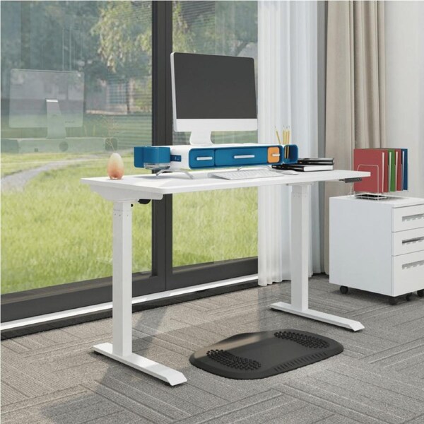 DESX Height Adjustable Electric Standing Desk - Ergonomic - Tool-Free Easy Install - White