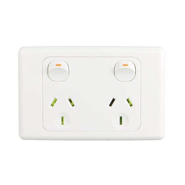 Trader Cougar COPP2G - 2 Gang 10A Power Point - White