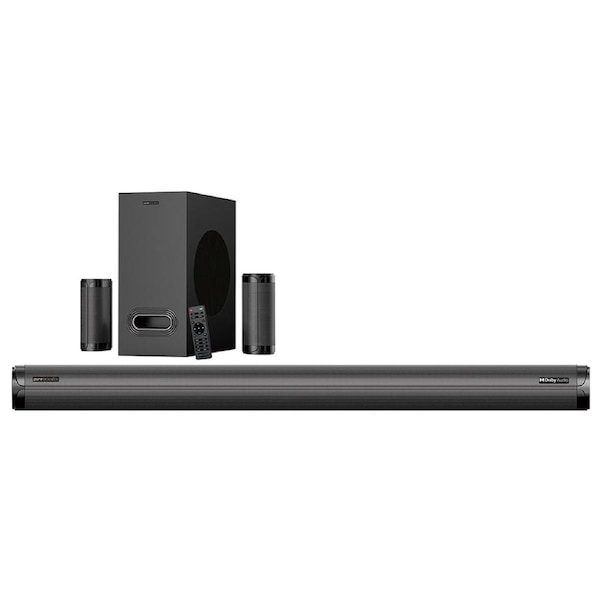 Pure Acoustics 5.1 Ch Home Soundbar w/ Subwoofer Wireless/Bluetooth Speakers BLK